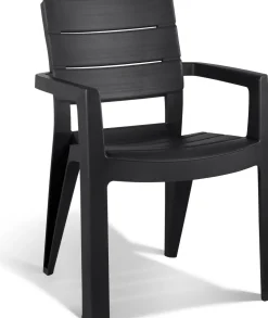 New Allibert Stapelstuhl Ibiza schwarz Gartenstühle|Esszimmerstühle