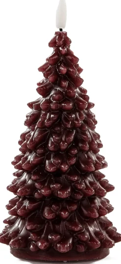 New Anna's Collection LED Kerze Sito bordeaux D 9,5 H 20 cm Led Kerzen