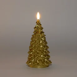 Anna's Collection LED Kerze Sito gold D 9,5 H 20 cm Led Kerzen