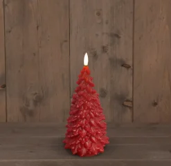 Online Anna's Collection LED Kerze Sito rot D 9,5 H 20 cm Led Kerzen