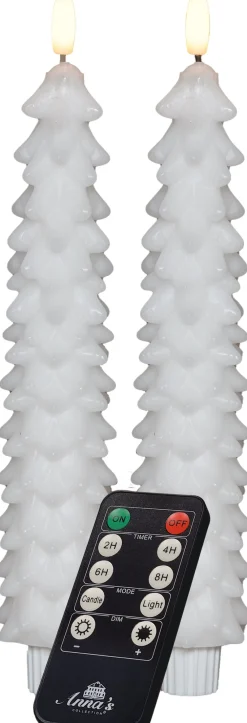 Best Anna's Collection LED Stabkerze Rambu weiß D 2,2 H 23 cm Led Kerzen