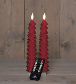 Online Anna's Collection LED Stabkerze Rambu bordeaux D 2,2 H 23 cm Led Kerzen