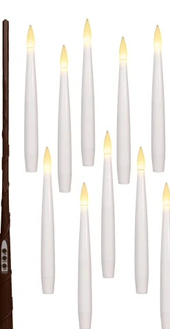 Outlet Anna's Collection LED Stabkerze schwebend weiß D 2 H 15 cm 10 St. Led Kerzen