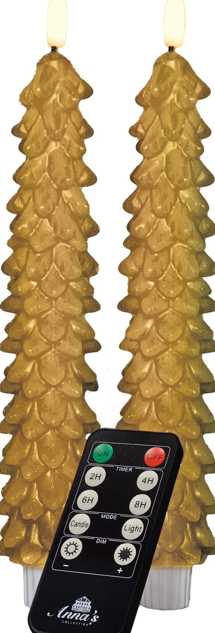 Sale Anna's Collection LED Stabkerze Rambu gold D 2,2 H 23 cm Led Kerzen