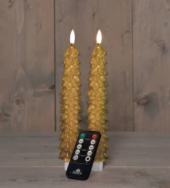 Sale Anna's Collection LED Stabkerze Rambu gold D 2,2 H 23 cm Led Kerzen