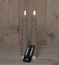 Sale Anna's Collection LED Stabkerze Rambu taupe D 2,2 H 23 cm Led Kerzen