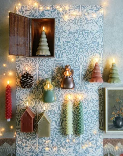 Sale Anna's Collection LED Stabkerze Rambu taupe D 2,2 H 23 cm Led Kerzen