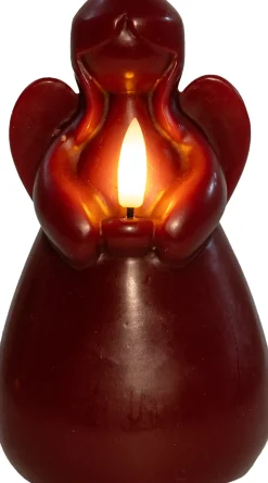 Sale Anna's Collection LED Stumpenkerze Ange bordeaux D 8 H 14,5 cm Led Kerzen