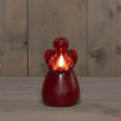 Sale Anna's Collection LED Stumpenkerze Ange bordeaux D 8 H 14,5 cm Led Kerzen