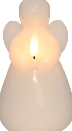 Sale Anna's Collection LED Stumpenkerze Ange weiß D 8 H 14,5 cm Led Kerzen