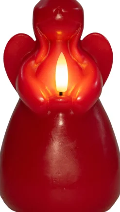 Clearance Anna's Collection LED Stumpenkerze Ange rot D 8 H 14,5 cm Led Kerzen