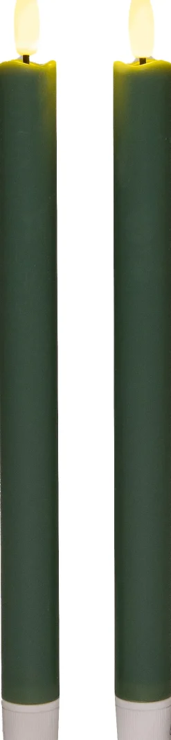 Sale Anna's Collection LED Tafelkerze Larni grün D 2,1 H 25 cm 2 St. Led Kerzen