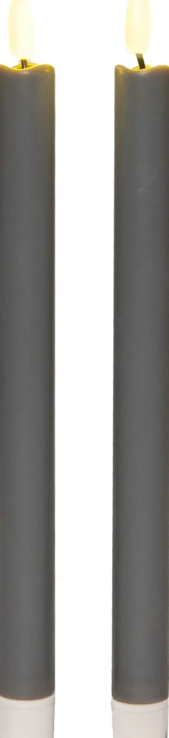 Sale Anna's Collection LED Tafelkerze Larni taupe D 2,1 H 25 cm 2 St. Led Kerzen