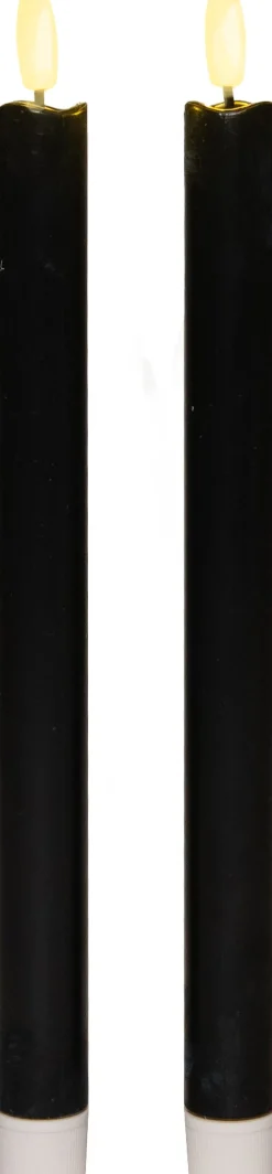 Clearance Anna's Collection LED Tafelkerze Larni schwarz D 2,1 H 25 cm 2 St. Led Kerzen