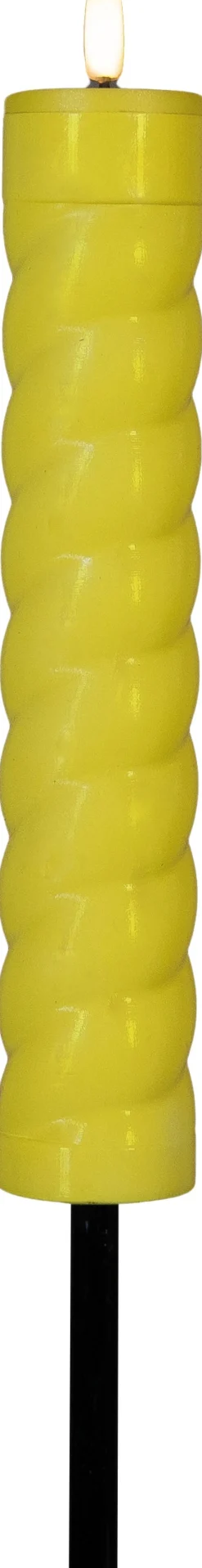 Clearance Anna's Collection Solarfackel Swirl gelb D 4 H 97 cm Fackeln & Outdoor-Kerzen|Solar Gartenleuchten