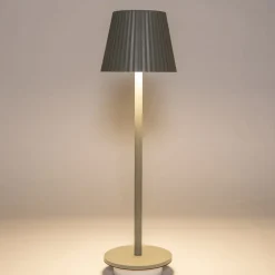 Clearance Anna's Collection Tischlampe Ribbel grün D 11 H 36 cm Tischleuchten