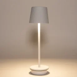 Hot Anna's Collection Tischlampe Ribbel weiß D 9 H 27 cm Tischleuchten