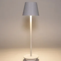 Online Anna's Collection Tischlampe Ribbel weiß D 11 H 36 cm Tischleuchten