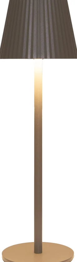 Best Anna's Collection Tischlampe Ribbel taupe D 11 H 36 cm Tischleuchten