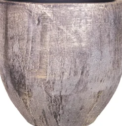 Hot Bela Arte Blumentopf Madeira gold / grau D 14 H 13 cm Blumentöpfe & Pflanzgefäße|Blumentöpfe