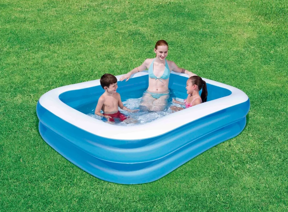 Sale Bestway Planschbecken für Kinder rechteckig blau 211 x 132 x 46 cm 6+ Pools & Planschbecken