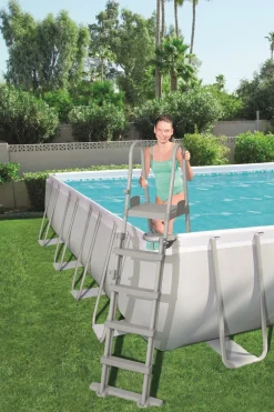 Best Bestway Poolleiter Flowclear grau H 132 cm Poolzubehör