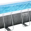 Sale Bestway Stahlrahmen-Pool Power Steel Rattan-Look rechteckig 404 x 201 x 100 cm Pools & Planschbecken
