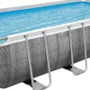 Best Bestway Stahlrahmen-Pool Power Steel Rattan-Look rechteckig 488 x 244 x 122 cm Pools & Planschbecken