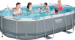 New Bestway Stahlrahmen-Pool Power Steel oval 488 x 305 x 107 cm Pools & Planschbecken