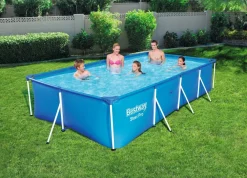 Outlet Bestway Stahlrahmen-Pool rechteckig 400 x 211 x 81 cm Pools & Planschbecken