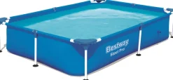 Hot Bestway Stahlrahmen-Pool Steel Pro rechteckig 221 x 150 x 43 cm Pools & Planschbecken