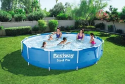Sale Bestway Stahlrahmen-Pool Steel Pro rund D 366 H 76 cm Pools & Planschbecken