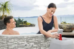 Sale Bestway Whirlpool aufblasbar Lay-Z-Spa Vancouver plus rund grau D 155 H 60 cm Pools & Planschbecken