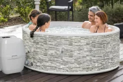 Sale Bestway Whirlpool aufblasbar Lay-Z-Spa Vancouver plus rund grau D 155 H 60 cm Pools & Planschbecken