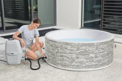 Sale Bestway Whirlpool aufblasbar Lay-Z-Spa Vancouver plus rund grau D 155 H 60 cm Pools & Planschbecken