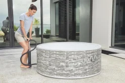 Sale Bestway Whirlpool aufblasbar Lay-Z-Spa Vancouver plus rund grau D 155 H 60 cm Pools & Planschbecken