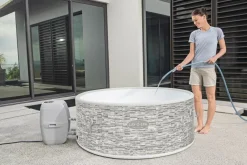 Sale Bestway Whirlpool aufblasbar Lay-Z-Spa Vancouver plus rund grau D 155 H 60 cm Pools & Planschbecken