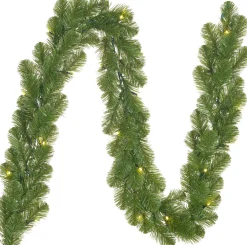 New Black Box Tannengirlande Norton 270 cm mit LED grün Weihnachts- & Tannengirlanden