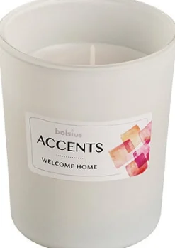 Clearance Bolsius Duftkerze Accents Welcome Home weiß 33 Std.D 8 H 10 cm Kerzen Im Glas|Duftkerzen