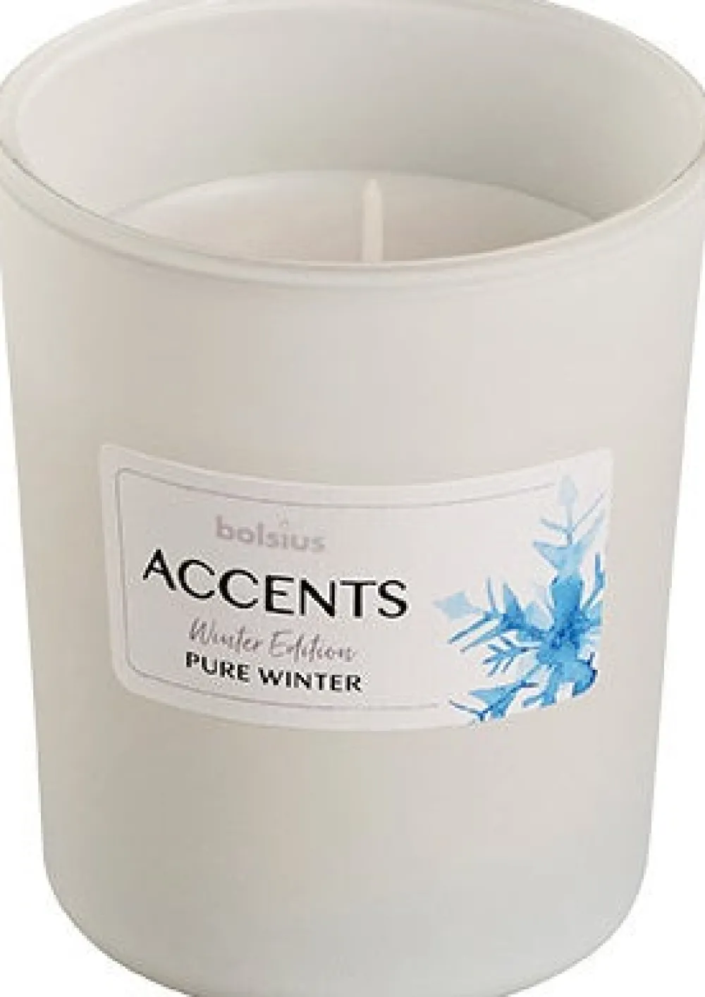 Outlet Bolsius Duftkerze Accents Pure Winter weiß 33 Std.D 8 H 10 cm Kerzen Im Glas|Duftkerzen