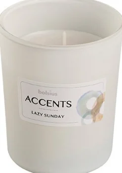 Bolsius Duftkerze Accents Lazy Sunday weiß 33 Std.D 8 H 10 cm Kerzen Im Glas|Duftkerzen