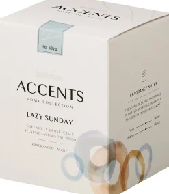 Bolsius Duftkerze Accents Lazy Sunday weiß 33 Std.D 8 H 10 cm Kerzen Im Glas|Duftkerzen