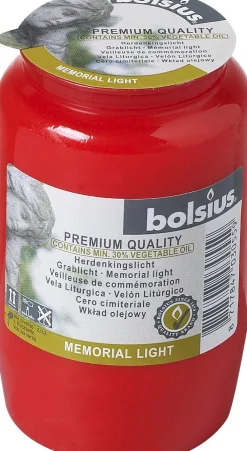 New Bolsius Grablicht Nr. 3 rot Grablichter