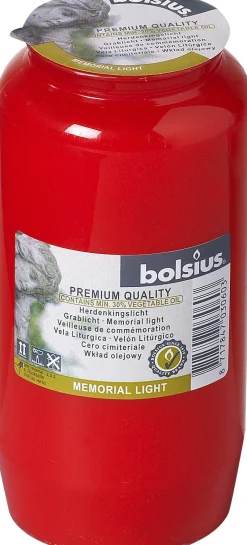 Best Bolsius Grablicht Nr. 7 rot Grablichter