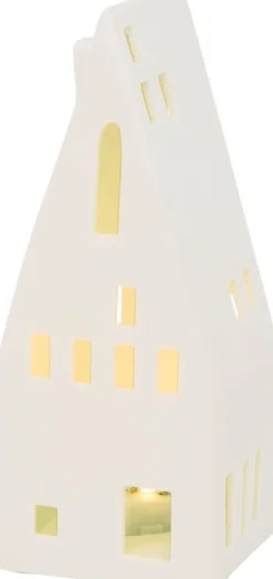 Best Boltze Häuschen Hygga LED weiß 8 x 8 x 19 cm Weihnachtsleuchten