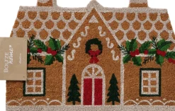 New Boltze Kokosmatte Julehus braun 60 x 40 x 1,2 cm Fußmatten