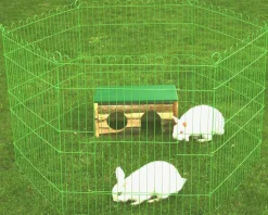 Online Boon Kaninchengehege 6 Panele grün 60 x 67 cm Kaninchengehege