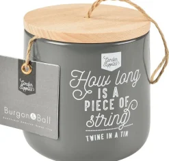 Hot Burgon & Ball Gartenschnur in Aufbewahrungsdose schwarz 11 x 11 x 11 cm Rankhilfen|Bindematerial