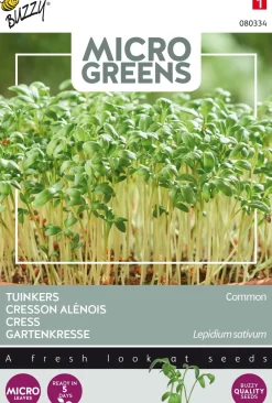 New Buzzy® Microgreens Gartenkresse Sprossen (Lepidium sativum) Sprossen (BIO) Samen Gemüsesamen|Saatgut