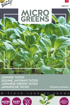 Hot Buzzy® Microgreens Japanische Tatsoi Sprossen (Brassica narinosa) Sprossen (BIO) Samen Gemüsesamen|Saatgut